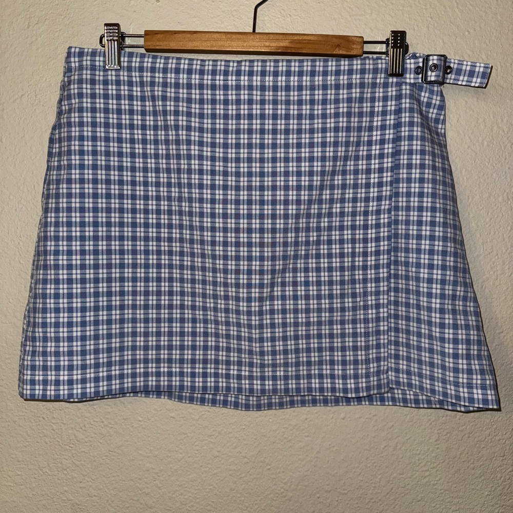 Wild Fable A-Line Mini Skirt in Blue and White
